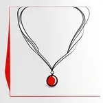 red pearl necklace image